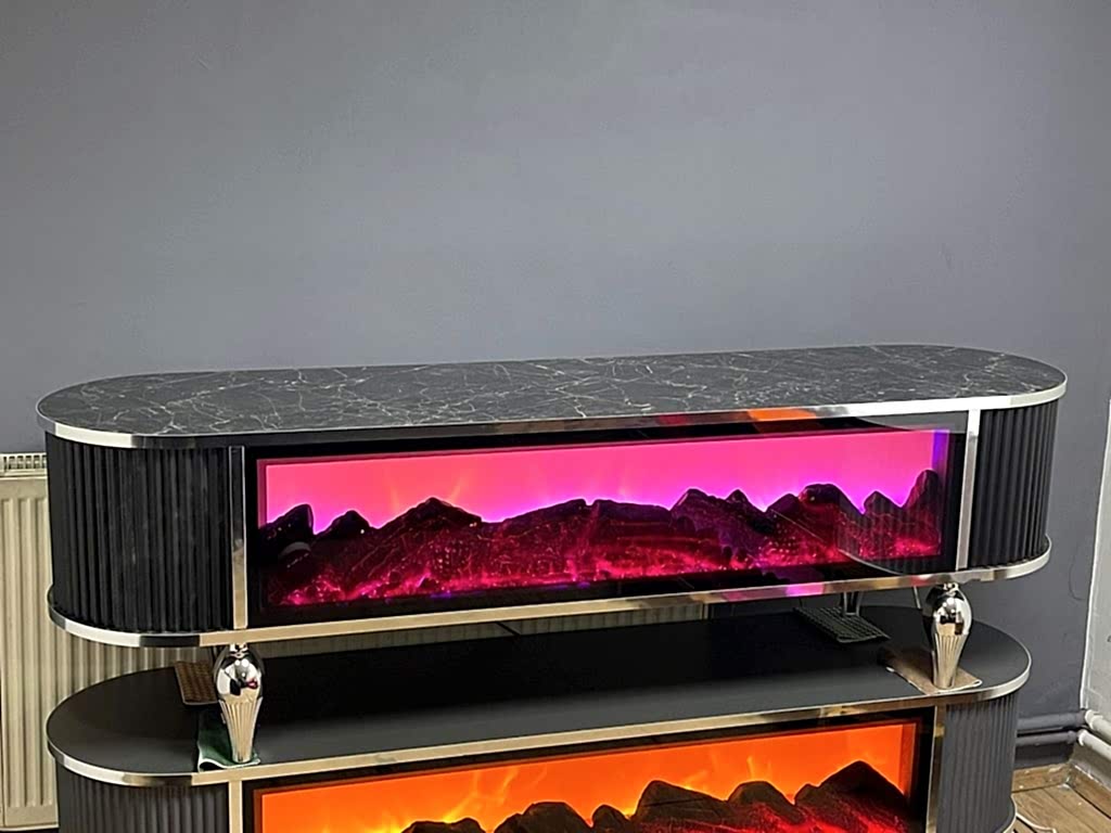 electric fireplace TV console production